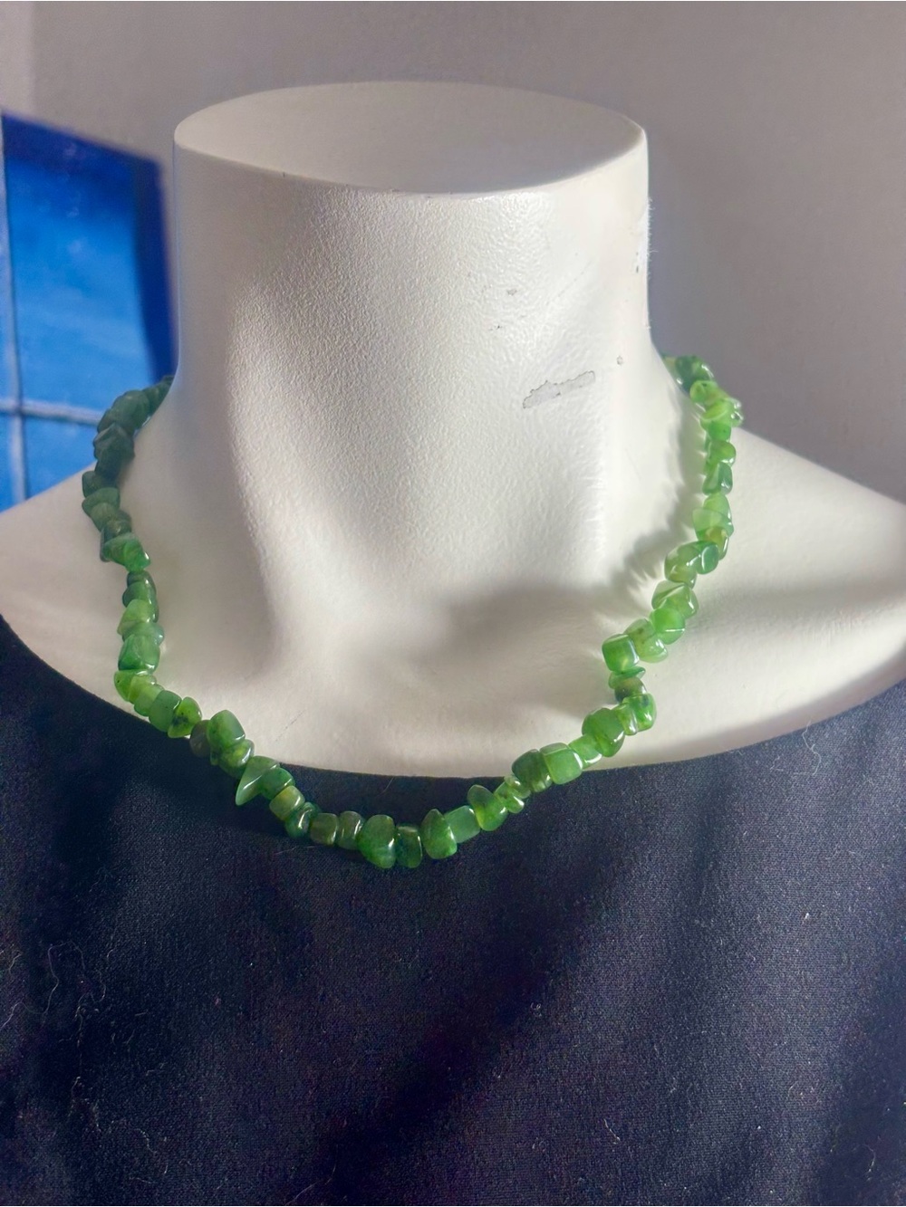 Nephrite Jade Chip Necklace